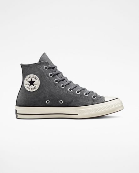 Tenis Converse Chuck 70 Camurça Cano Alto Masculino Cinzentas Pretas | PT J08P075